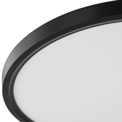 Brilliant - LED-plafondlamp met bewegings- en schemersensor GALO LED/26W/230V Ø 40 cm zwart