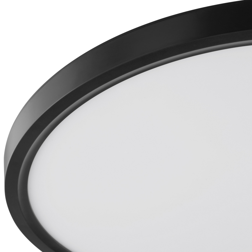 Brilliant - LED-plafondlamp met bewegings- en schemersensor GALO LED/26W/230V Ø 40 cm zwart