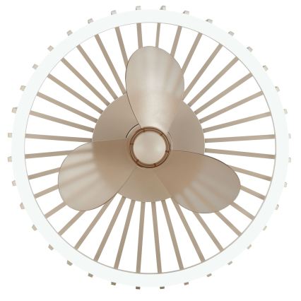 Brilliant - CAPO dimbare LED-plafondlamp met ventilator, 36W/230V, 2700-6500K, Ø 48 cm, beige + afstandsbediening