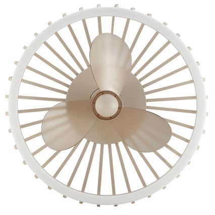 Brilliant - CAPO dimbare LED-plafondlamp met ventilator, 36W/230V, 2700-6500K, Ø 48 cm, beige + afstandsbediening
