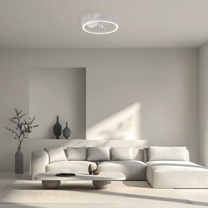 Brilliant - LED dimbare plafondlamp met ventilator CAPO LED/36W/230V 2700-6500K Ø 48 cm wit + afstandsbediening