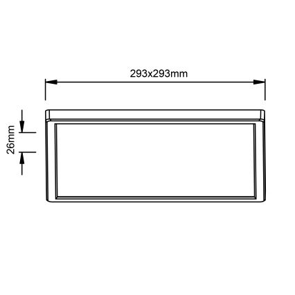 Brilliant - LED-plafondlamp MILTON LED/18W/230V 29,3 x 29,3 cm zwart