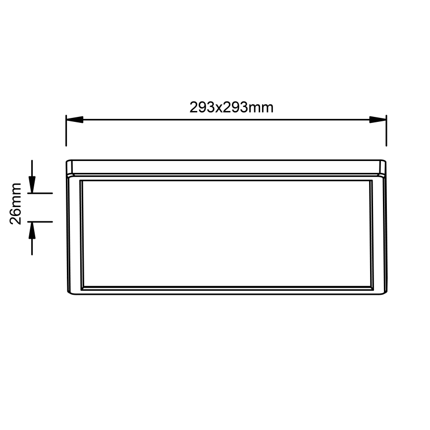 Brilliant - LED-plafondlamp MILTON LED/18W/230V 29,3 x 29,3 cm zwart