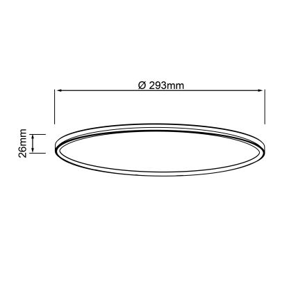 Brilliant - LED plafondlamp MILTON LED/18W/230V diameter 29,3 cm zwart