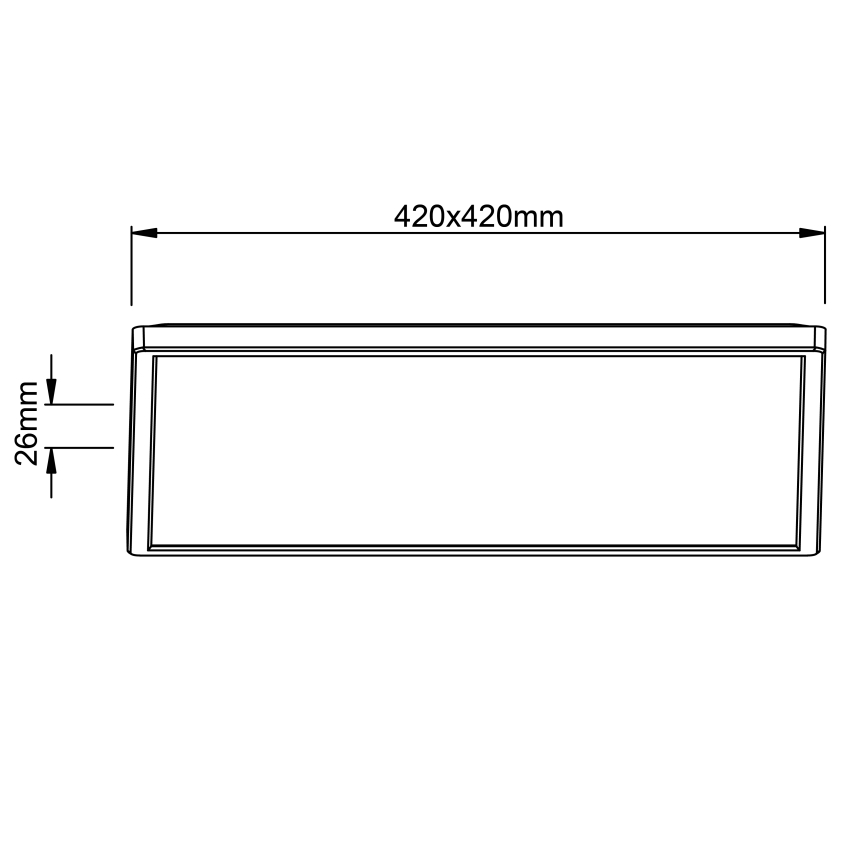 Brilliant - LED plafondlamp MILTON LED/24W/230V 42x42 cm wit
