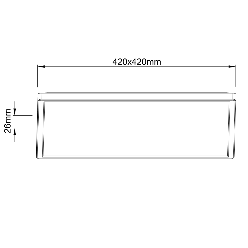 Brilliant - LED plafondlamp MILTON LED/24W/230V 42x42 cm zwart