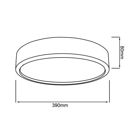 Brilliant - LED-plafondlamp SLIMLINE LED/22W/230V Ø 39 cm rubberboom