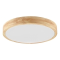 Brilliant - LED-plafondlamp voor badkamer MOREEN LED/18W/230V 2700/4000/6500K Ø 34 cm IP44 rubberhout