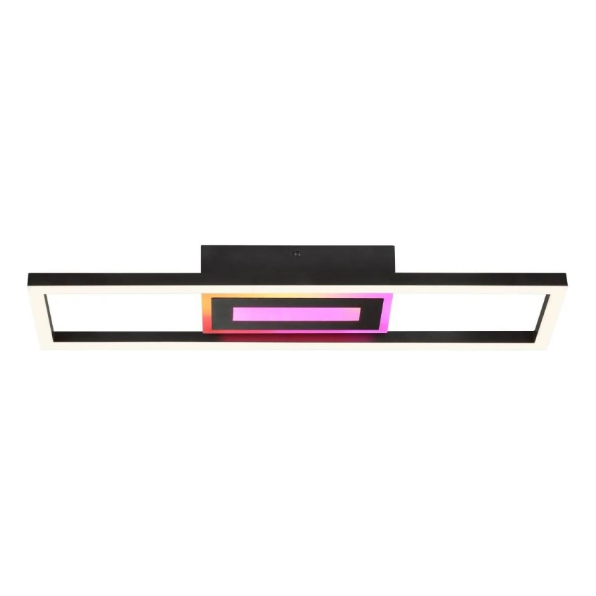Brilliant - LED RGBW Dimbare plafondlamp BESSON LED/20W/230V 3000-6500K zwart + afstandsbediening