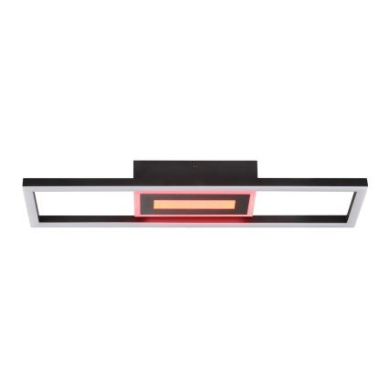 Brilliant - LED RGBW Dimbare plafondlamp BESSON LED/20W/230V 3000-6500K zwart + afstandsbediening