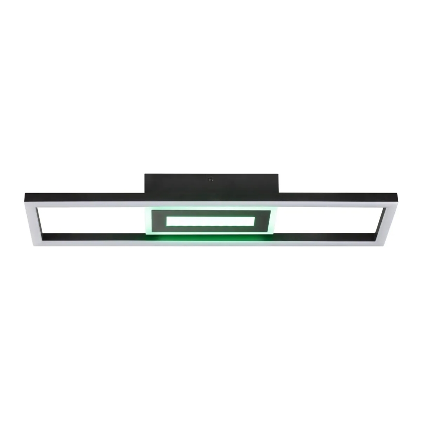 Brilliant - LED RGBW Dimbare plafondlamp BESSON LED/20W/230V 3000-6500K zwart + afstandsbediening