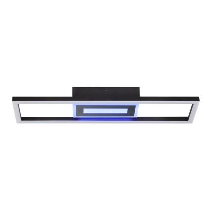 Brilliant - LED RGBW Dimbare plafondlamp BESSON LED/20W/230V 3000-6500K zwart + afstandsbediening