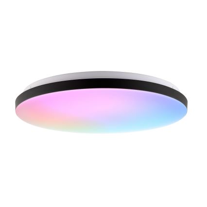 Brilliant - LED RGBW Dimbare plafondlamp LIVIO LED/20W/230V 3000-6500K diameter 49 cm zwart + afstandsbediening