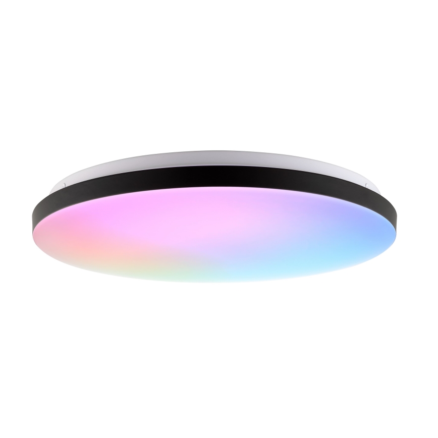 Brilliant - LED RGBW Dimbare plafondlamp LIVIO LED/20W/230V 3000-6500K diameter 49 cm zwart + afstandsbediening