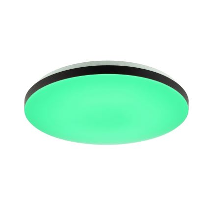 Brilliant - LED RGBW Dimbare plafondlamp LIVIO LED/20W/230V 3000-6500K diameter 49 cm zwart + afstandsbediening