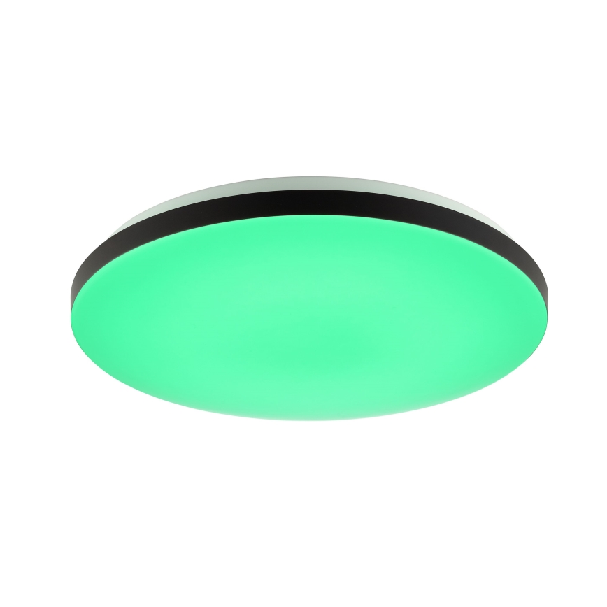 Brilliant - LED RGBW Dimbare plafondlamp LIVIO LED/20W/230V 3000-6500K diameter 49 cm zwart + afstandsbediening