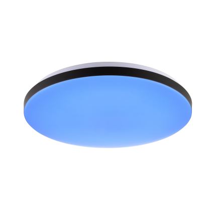 Brilliant - LED RGBW Dimbare plafondlamp LIVIO LED/20W/230V 3000-6500K diameter 49 cm zwart + afstandsbediening
