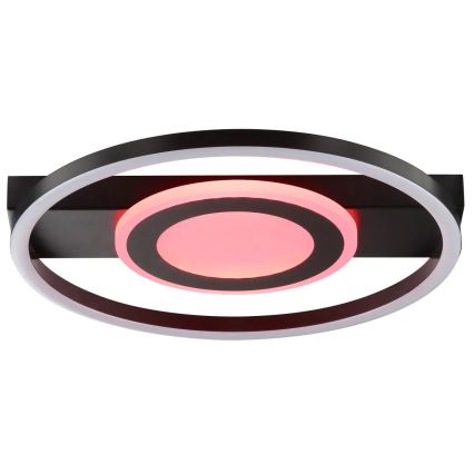 Brilliant - LED RGBW dimbare plafondlamp MAUREEN, 20W/230V, 3000-6500K, zwart + afstandsbediening