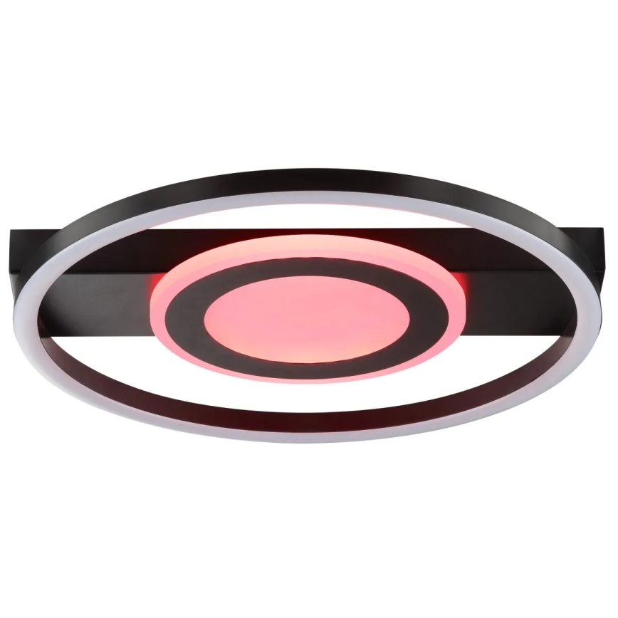 Brilliant - LED RGBW dimbare plafondlamp MAUREEN, 20W/230V, 3000-6500K, zwart + afstandsbediening
