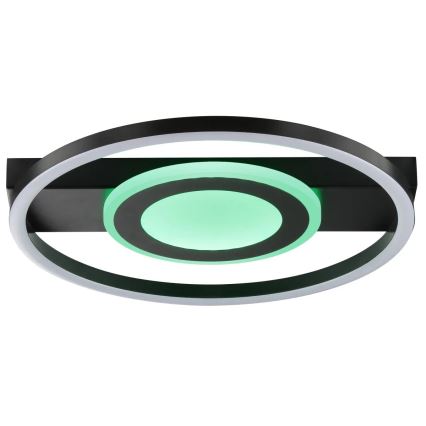 Brilliant - LED RGBW dimbare plafondlamp MAUREEN, 20W/230V, 3000-6500K, zwart + afstandsbediening