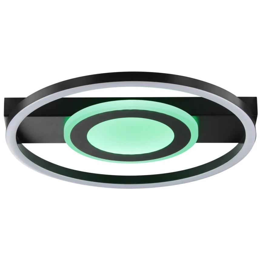 Brilliant - LED RGBW dimbare plafondlamp MAUREEN, 20W/230V, 3000-6500K, zwart + afstandsbediening