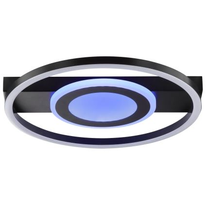 Brilliant - LED RGBW dimbare plafondlamp MAUREEN, 20W/230V, 3000-6500K, zwart + afstandsbediening