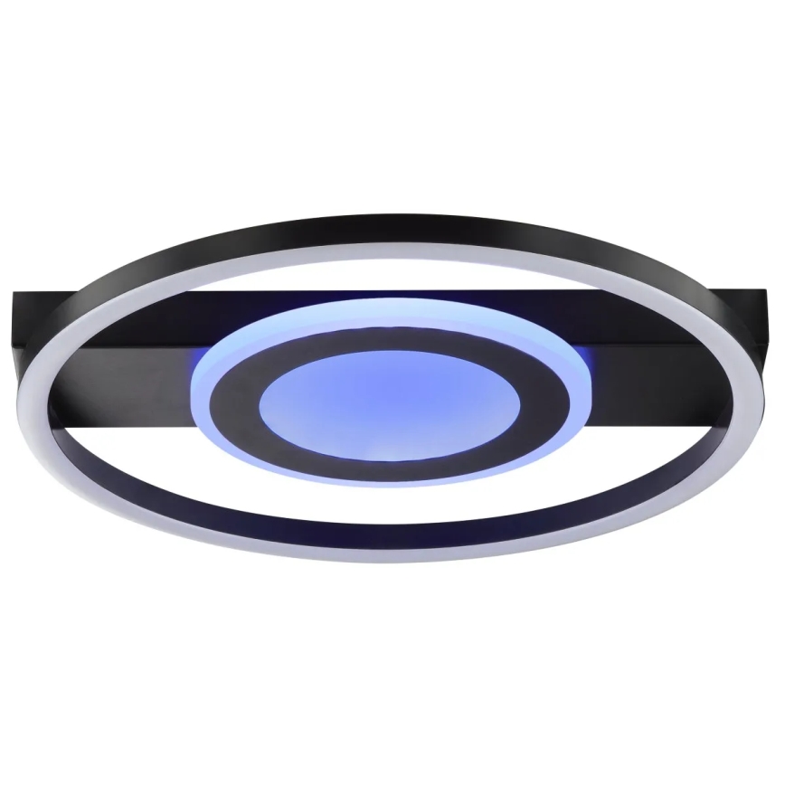 Brilliant - LED RGBW dimbare plafondlamp MAUREEN, 20W/230V, 3000-6500K, zwart + afstandsbediening