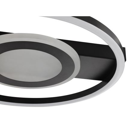 Brilliant - LED RGBW dimbare plafondlamp MAUREEN, 20W/230V, 3000-6500K, zwart + afstandsbediening