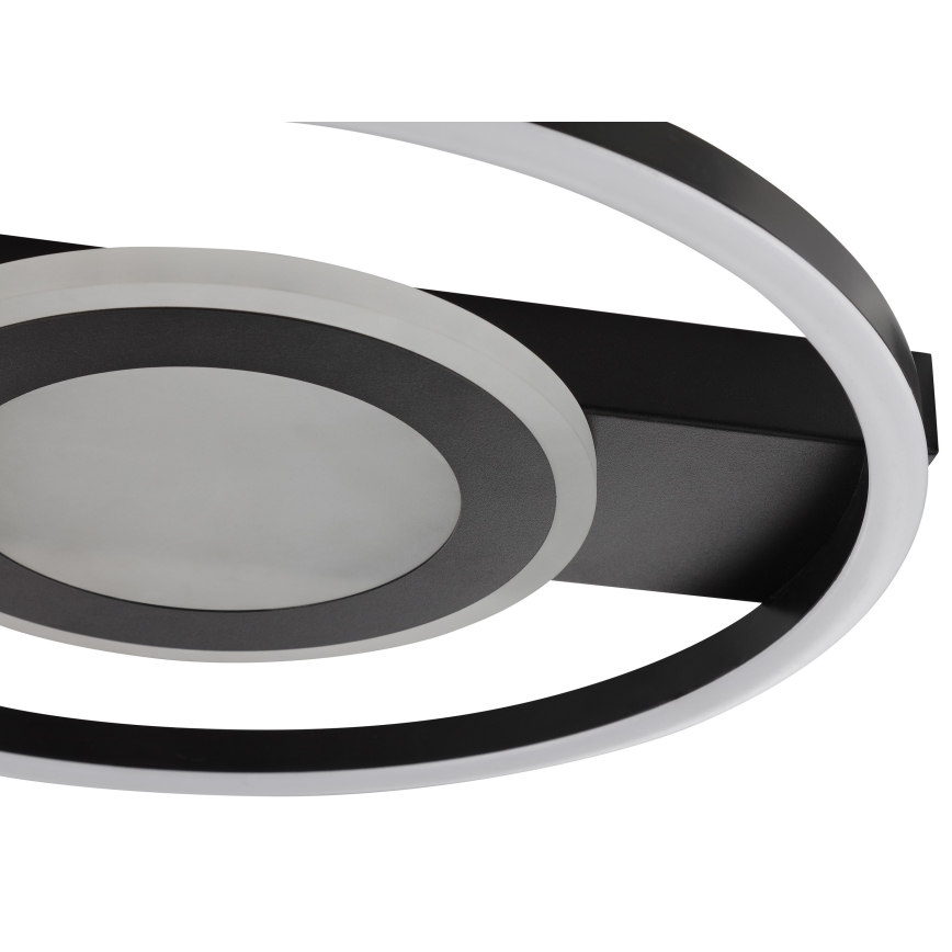 Brilliant - LED RGBW dimbare plafondlamp MAUREEN, 20W/230V, 3000-6500K, zwart + afstandsbediening