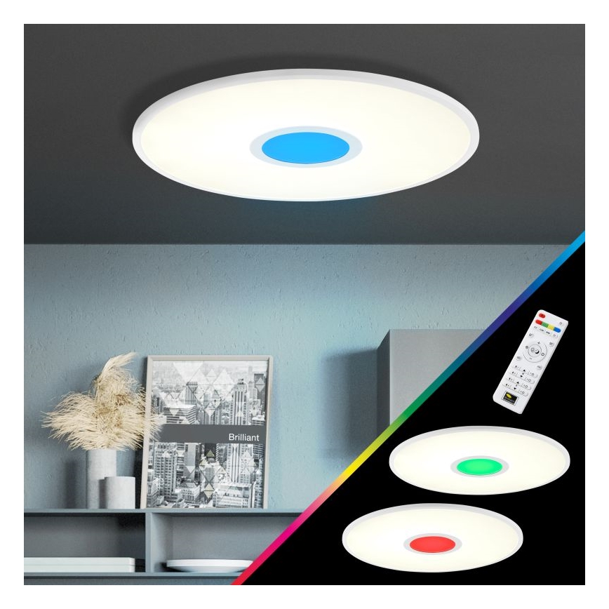 Brilliant - LED RGBW Dimbare plafondlamp ODELLA LED/24W/230V 2700-6500K + afstandsbediening