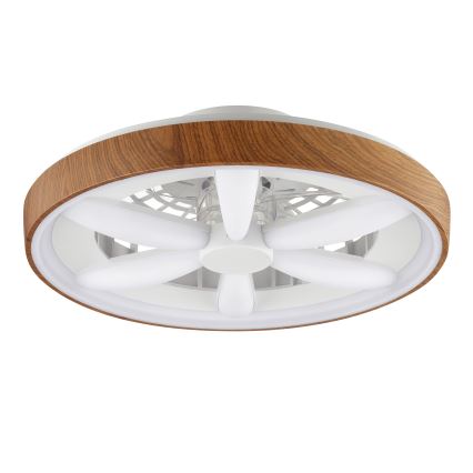 Brilliant - LED RGBW Dimbare plafondventilator GAIANO LED/24W/230V 2700-6500K diameter 48 cm bruin + afstandsbediening