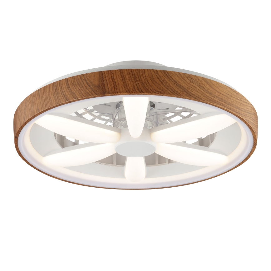 Brilliant - LED RGBW Dimbare plafondventilator GAIANO LED/24W/230V 2700-6500K diameter 48 cm bruin + afstandsbediening