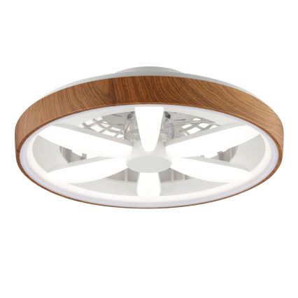 Brilliant - LED RGBW Dimbare plafondventilator GAIANO LED/24W/230V 2700-6500K diameter 48 cm bruin + afstandsbediening