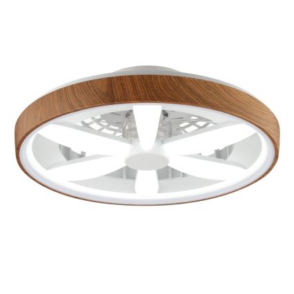 Brilliant - LED RGBW Dimbare plafondventilator GAIANO LED/24W/230V 2700-6500K diameter 48 cm bruin + afstandsbediening