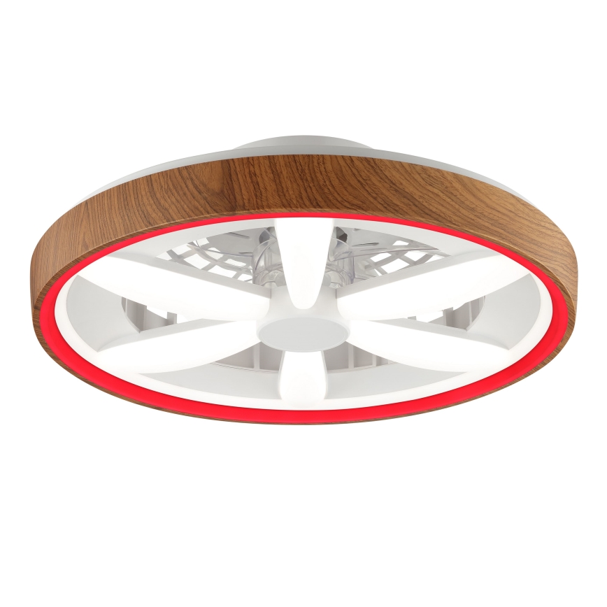 Brilliant - LED RGBW Dimbare plafondventilator GAIANO LED/24W/230V 2700-6500K diameter 48 cm bruin + afstandsbediening
