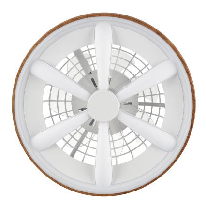 Brilliant - LED RGBW Dimbare plafondventilator GAIANO LED/24W/230V 2700-6500K diameter 48 cm bruin + afstandsbediening