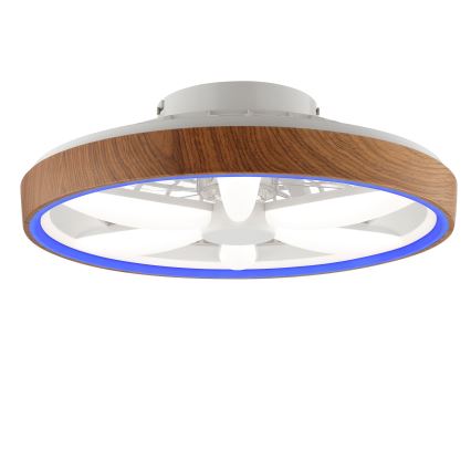 Brilliant - LED RGBW Dimbare plafondventilator GAIANO LED/24W/230V 2700-6500K diameter 48 cm bruin + afstandsbediening