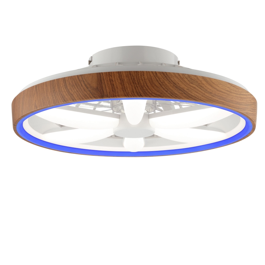 Brilliant - LED RGBW Dimbare plafondventilator GAIANO LED/24W/230V 2700-6500K diameter 48 cm bruin + afstandsbediening