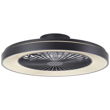 Brilliant - LED RGBW dimbare plafondventilator MAZZARO LED/24W/230V 3000-6500K Ø 58 cm zwart + afstandsbediening