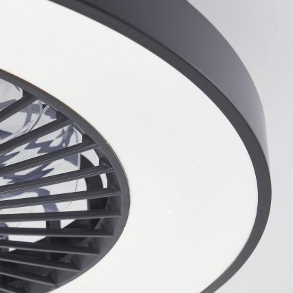 Brilliant - LED RGBW dimbare plafondventilator MAZZARO LED/24W/230V 3000-6500K Ø 58 cm zwart + afstandsbediening