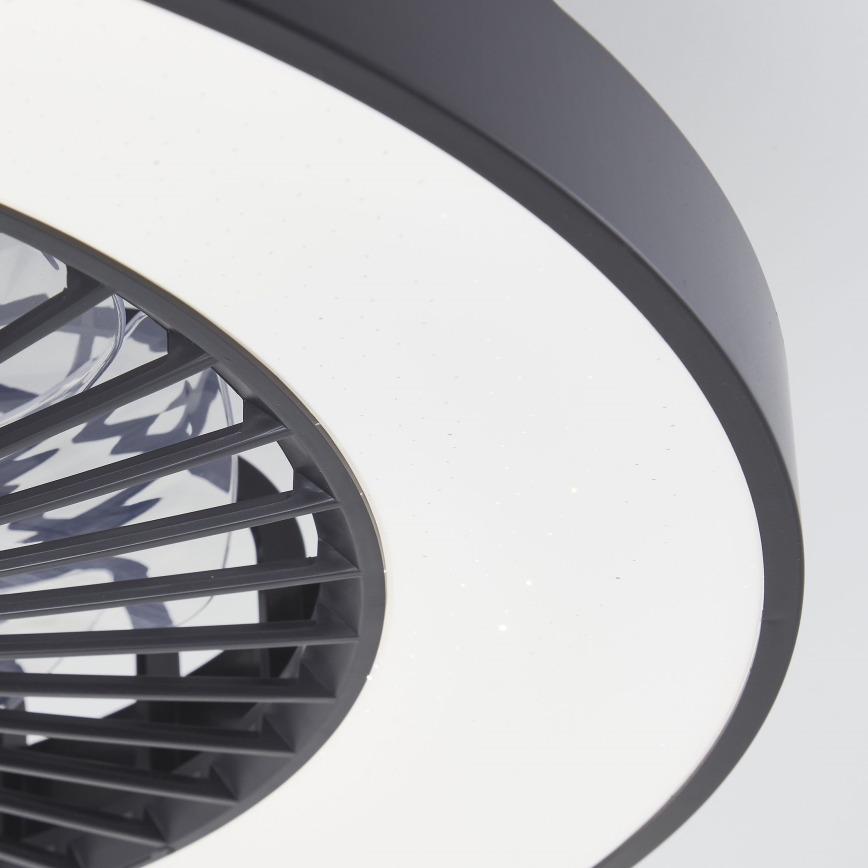Brilliant - LED RGBW dimbare plafondventilator MAZZARO LED/24W/230V 3000-6500K Ø 58 cm zwart + afstandsbediening