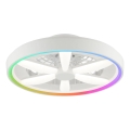 Brilliant - LED RGBW Dimbare plafondventilator met licht GAIANO LED/48W/230V 2700-6500K wit + afstandsbediening