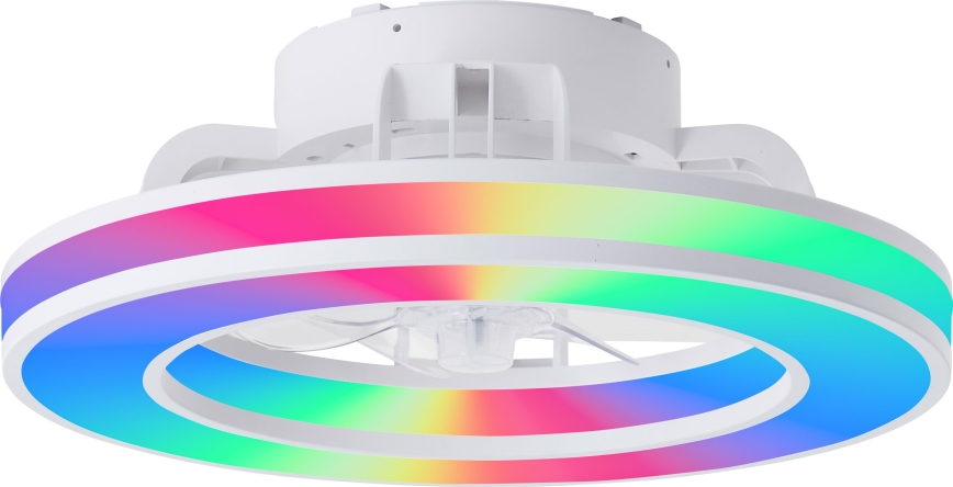 Brilliant - LED RGBW Dimbare plafondventilator MONDELLO LED/26W/230V 2700-6500K diameter 41,5 cm wit + afstandsbediening