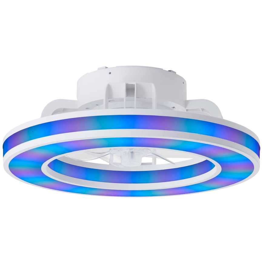 Brilliant - LED RGBW Dimbare plafondventilator MONDELLO LED/26W/230V 2700-6500K diameter 41,5 cm wit + afstandsbediening