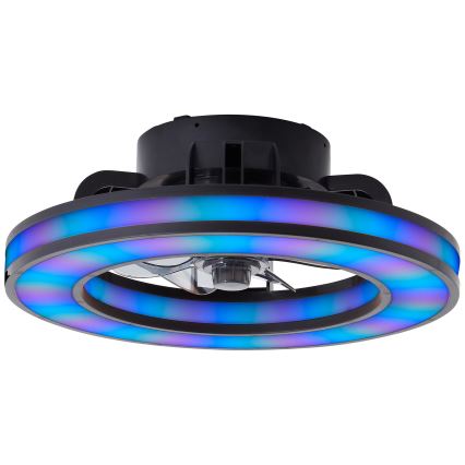 Brilliant - LED RGBW Dimbare plafondventilator MONDELLO LED/26W/230V 2700-6500K diameter 41 cm zwart + afstandsbediening