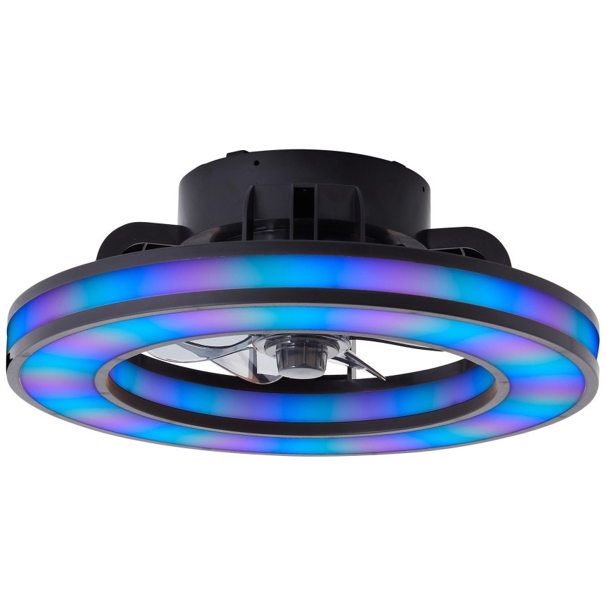 Brilliant - LED RGBW Dimbare plafondventilator MONDELLO LED/26W/230V 2700-6500K diameter 41 cm zwart + afstandsbediening