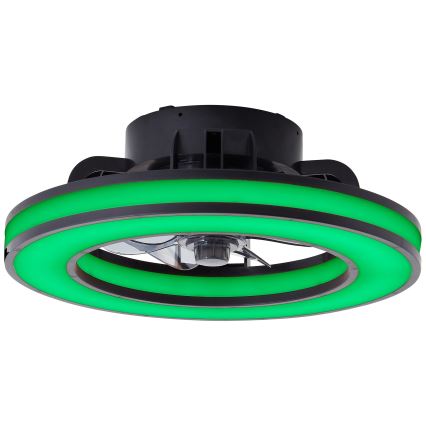 Brilliant - LED RGBW Dimbare plafondventilator MONDELLO LED/26W/230V 2700-6500K diameter 41 cm zwart + afstandsbediening
