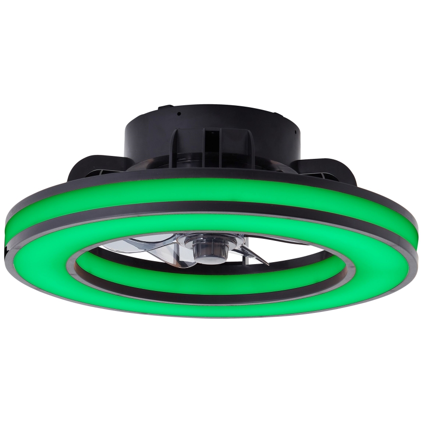 Brilliant - LED RGBW Dimbare plafondventilator MONDELLO LED/26W/230V 2700-6500K diameter 41 cm zwart + afstandsbediening