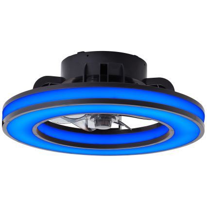 Brilliant - LED RGBW Dimbare plafondventilator MONDELLO LED/26W/230V 2700-6500K diameter 41 cm zwart + afstandsbediening