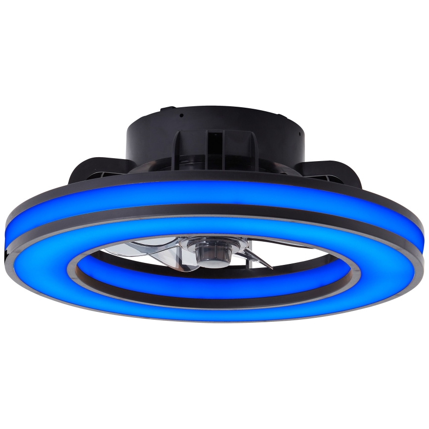 Brilliant - LED RGBW Dimbare plafondventilator MONDELLO LED/26W/230V 2700-6500K diameter 41 cm zwart + afstandsbediening